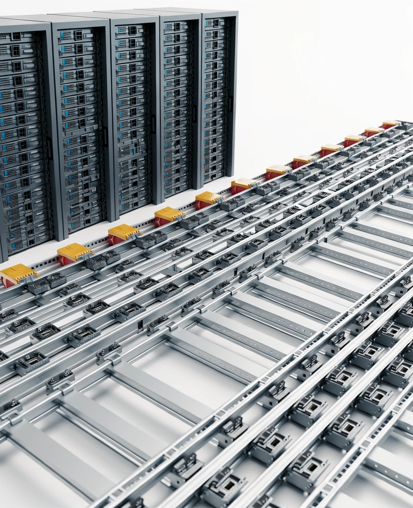 Server hardware infrastructure and logic node arrangement